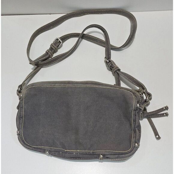 American Eagle Outfitters Gray Canvas Crossbody Bag With Multiple Pockets - Picture 4 of 6